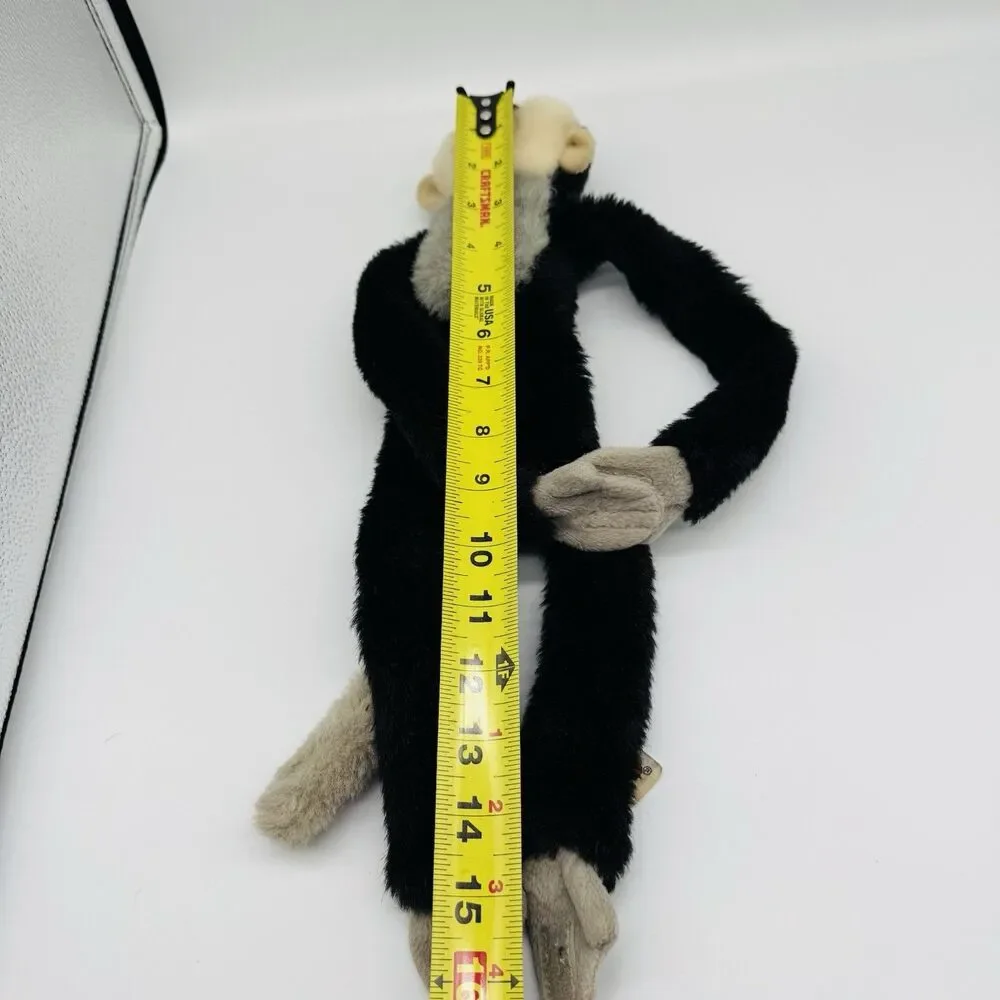 Aurora Vintage 17” Hanging Monkey Plush K&M Black And White Columbus